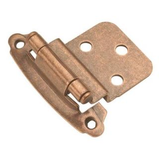 Hickory Hardware 3/8 in. Inset Antique Copper Self Closing Hinge (2 Pack) P243 AC