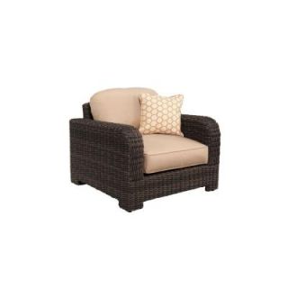 Brown Jordan Northshore Patio Lounge Chair with Harvest Cushions and Tessa Barley Throw Pillow    CUSTOM M6061 L 7