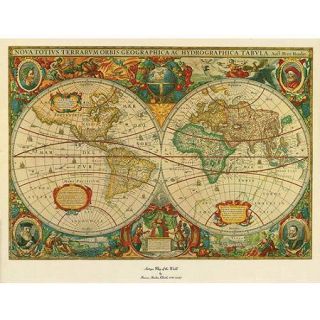 Trademark Fine Art "Old World Map Painting" Canvas Art