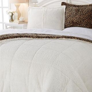 Soft & Cozy Reversible Sherpa Comforter Set   7787362
