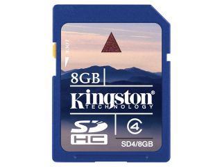 Kingston 8GB Secure Digital High Capacity (SDHC) (120 min) Solid State SDHC Video Flash Card Model SDV/8GB