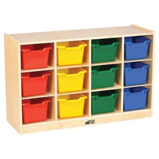 ECR4Kids 12 Tray Cabinet   Brown