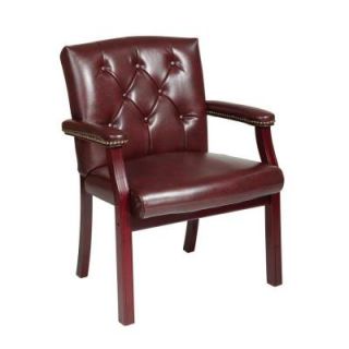 Work Smart Traditional Vinyl Visitors Chair in Oxblood TV233 JT4