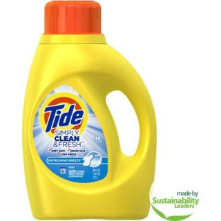 Tide Simply Clean & Fresh HE Liquid Laundry Detergent, Refreshing Breeze Scent, 38 loads 60 fl oz