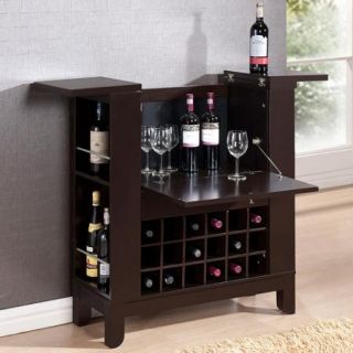 Baxton Studio Modesto Modern Dry Bar and Wine Cabinet, Brown