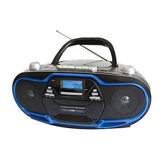 Supersonic SC 745 Portable /CD Player With USB/Aux Inputs/Cassette Recorder and AM/FM Radio, Blue