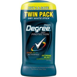 Degree Men Extreme Blast Antiperspirant and Deodorant, 2.7 oz, Twin Pack