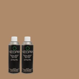 Hedrix 11 oz. Match of 387 Adobe Brown Low Lustre Custom Spray Paint (2 Pack) 387