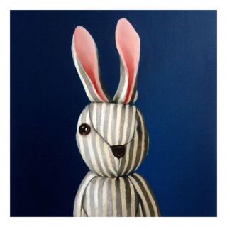 Oopsy Daisy Striped Rabbit Canvas Art