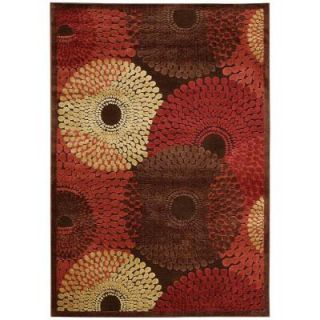 Nourison Graphic Illusions Brown 3 ft. 6 in. x 5 ft. 6 in. Area Rug 133014