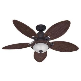 Hunter Caribbean Breeze 54 in. Weathered Bronze Ceiling Fan 54095