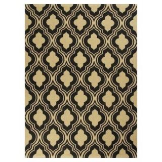 Kas Rugs Palace Row Black/Beige 6 ft. 6 in. x 9 ft. 6 in. Area Rug NAT225866X96