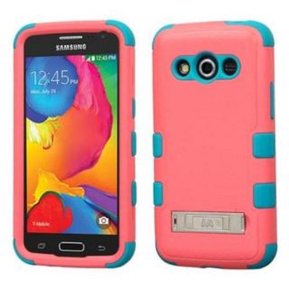 Insten Hard Dual Layer Silicone Cover Case w/stand For Samsung Galaxy Avant   Red/Blue
