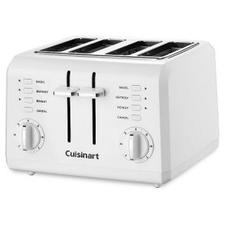 Cuisinart 4 Slice Compact White Toaster CPT 142