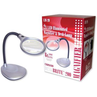 DeskBrite 200 Lighted Magnifying LED Lamp with Large Acrylic Lens
