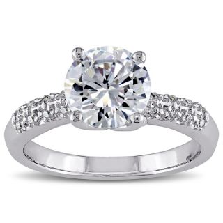 by Miadora Sterling Silver Prong set Clear Cubic Zirconia Engagement