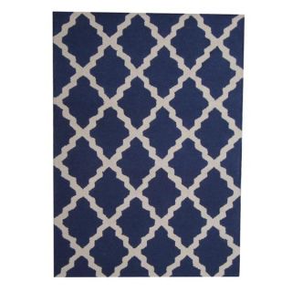 Herat Oriental Indo Hand tufted Contemporary Blue/ Ivory Wool Rug (5