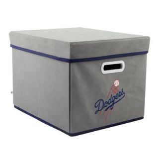 MyOwnersBox MLB STACKITS Los Angeles Dodgers 12 in. x 10 in. x 15 in. Stackable Grey Fabric Storage Cube 12200LAD