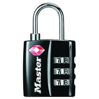 Master Lock TSA Accepted Black Set Your Own Combination Luggage Padlock 4680DBLKHC