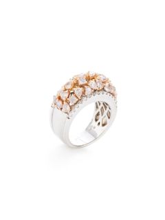 Estate Multi Cut Pink Diamond Ring by Estate Fine Jewelry