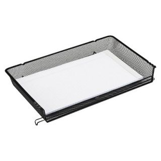 Rolodex Nestable Mesh Stacking Side Load Legal Tray, Wire  Black
