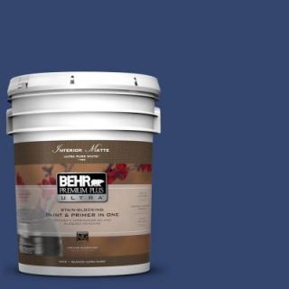 BEHR Premium Plus Ultra 5 gal. #S H 610 Mountain Blueberry Flat/Matte Interior Paint 175305