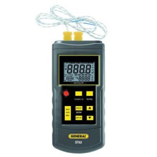 General Tools Heavy Duty Dual Thermocouple Thermometer DT62