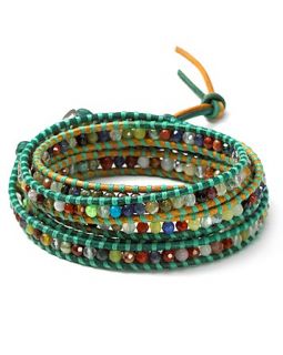 Chan Luu Berol Green Thread Five Wrap Bracelet
