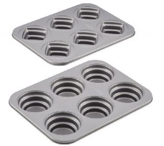 Cake Boss 2 Piece Round & Square Mini Stacked Cakelette Pans —