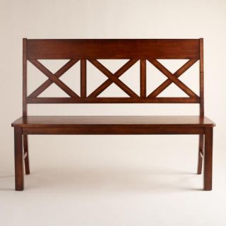 Mahogany Verona Bench with Back