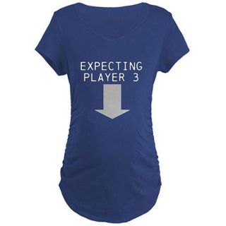  Expecting Player 3 Maternity Dark T Shirt
