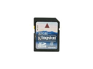 Kingston 32GB Secure Digital High Capacity (SDHC) Flash Card Model SD4/32GB