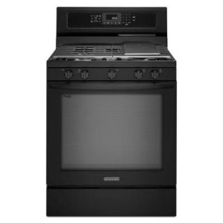 KitchenAid Architect Series II 5.8 cu. ft. Gas Range with Self Cleaning Convection Oven in Black KGRS303BBL