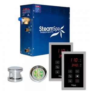SteamSpa RYT900CH Royal 9kw Touch Pad Steam Generator Package   Chrome