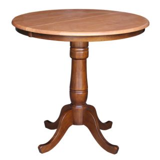 International Concepts Round Pedestal Counter Height Pub Table with