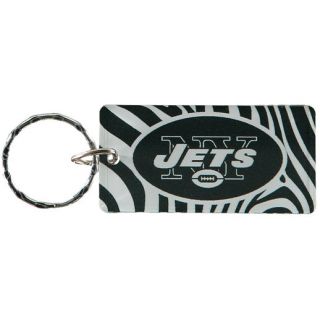 New York Jets Zebra Printed Acrylic Team Color Logo Keychain