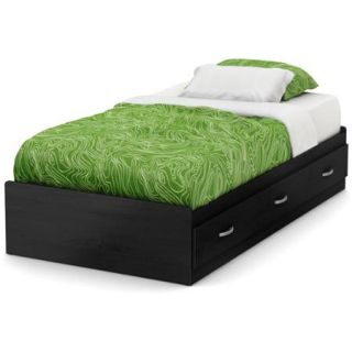South Shore Lazer 39" Twin Mate's Bed, Black Onyx