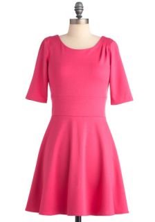 Deep Blue Scene Dress in Pink  Mod Retro Vintage Dresses