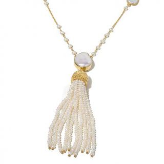 Rarities Fine Jewelry with Carol Brodie Cultured Freshwater Pearl Tassel Sterl   7790083