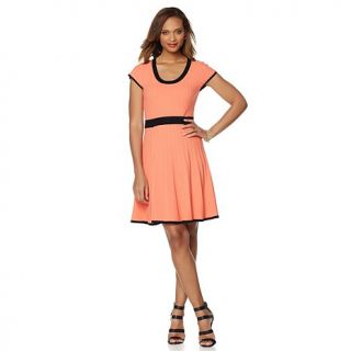 Wendy Williams Colorblocked Fit and Flare Sweater Dress   7998992
