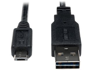 Tripp Lite Universal Reversible USB 2.0 Hi Speed Cable, 28/24AWG