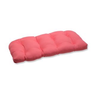 Pillow Perfect Outdoor Pink Wicker Loveseat Cushion   16131240