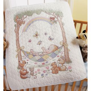 Our Little Blessing Crib Cover Stamped Cross Stitch Kit 34X43