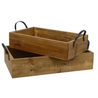 Lacquered Wood Tray with Handles