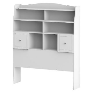 Nexera Pixel Tall Bookcase Headboard   White (Full)