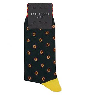 TED BAKER   Floral stripe cotton socks