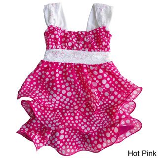 Toddler Girls Sequin and Polka Dot Tiered Dress
