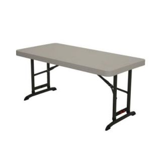 Lifetime 4 ft. Almond Commercial Adjustable Folding Table 80387