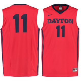 Nike #11 Dayton Flyers Red Replica Master Jersey