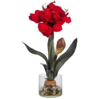 Nearly Natural 20 in. Amaryllis with Vase 4827